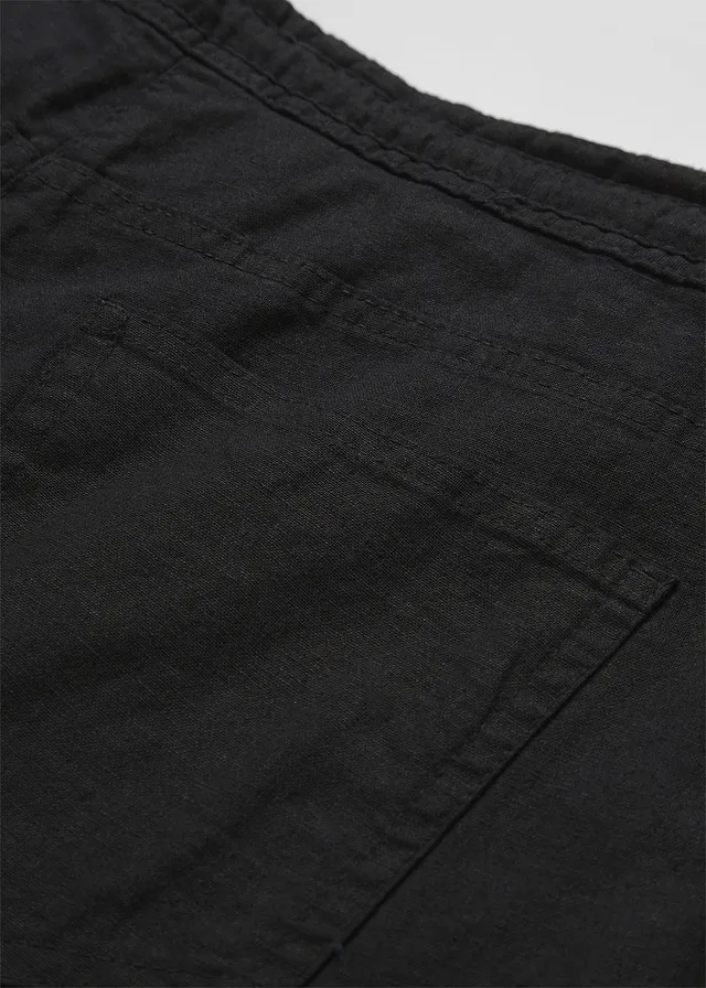 Pantalon large en lin et coton • noir • product-page.page-title-suffix