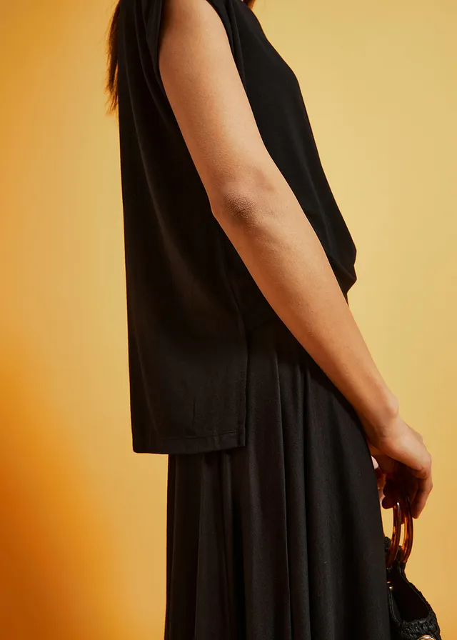 T-shirt oversize en viscose fluide • noir • product-page.page-title-suffix