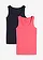Tanktop (set van 2), Kleur: donkerblauw+donkerpink