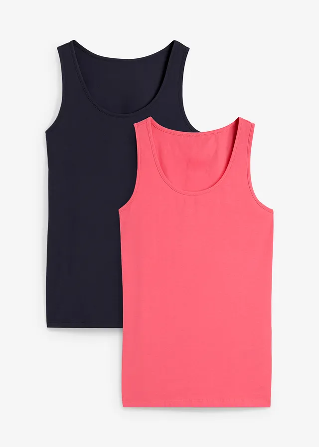 Maiou sport (2buc.) • bleumarin + pink închis • magazin bonprix