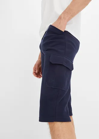 Lange sweat cargo bermuda, regular fit • donkerblauw • bonprix online shop