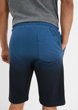 Sweat bermuda met kleurverloop • blauwpetrol-zwart gedessineerd • bonprix online shop