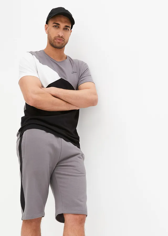 T-shirt et bermuda sweat (ens. 2 pces) • gris fumée/blanc/noir • product-page.page-title-suffix