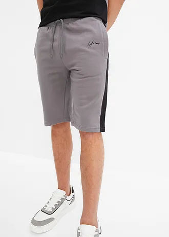 Tricou și bermude sport (set/ 2 piese) • gri fumuriu/alb/negru • magazin bonprix