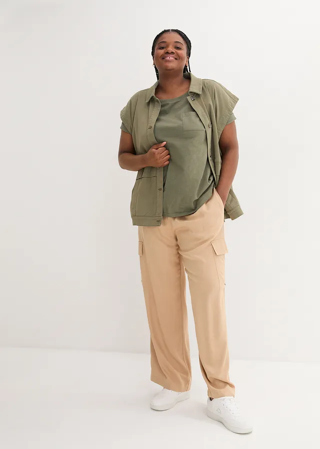 T-shirt 100% coton, Couleur: olive