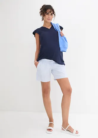 Zwangerschapsshort • parelblauw-wit gestreept • bonprix online shop