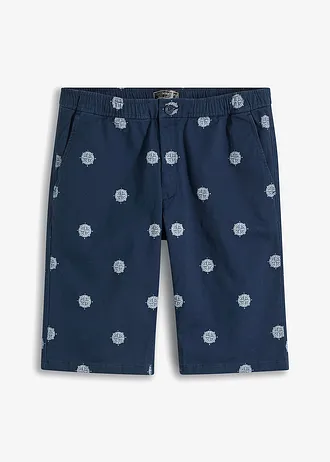 Chino bermuda, regular fit • donkerblauw gedessineerd • bonprix online shop