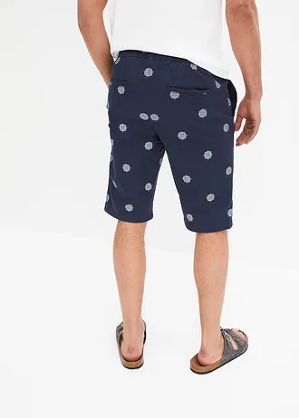 Chino bermuda, regular fit • donkerblauw gedessineerd • bonprix online shop