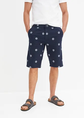 Chino bermuda, regular fit • donkerblauw gedessineerd • bonprix online shop