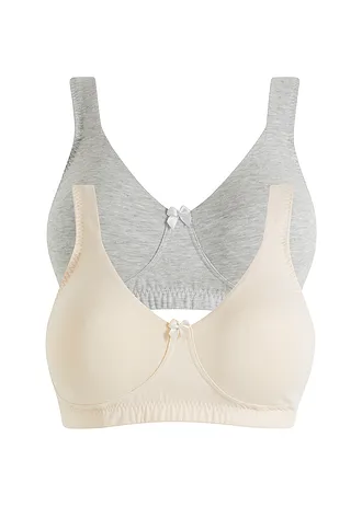 Sutien minimizer invizibil fără armătură, cu bumbac organic (set/2 buc.)