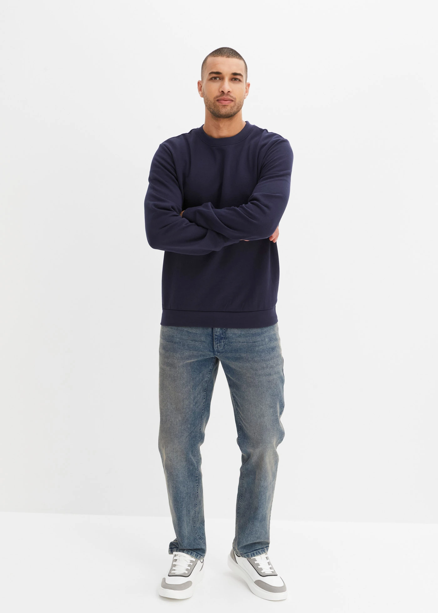 Sweater in regular fit • donkerblauw • bonprix online shop