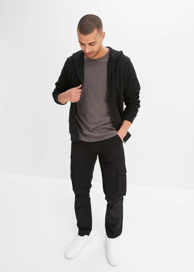 Sweat zippé à capuche, regular • noir • product-page.page-title-suffix