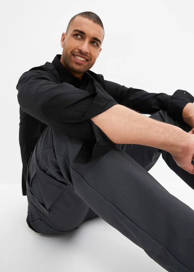 Stretch overhemd, slim fit • zwart • product-page.page-title-suffix