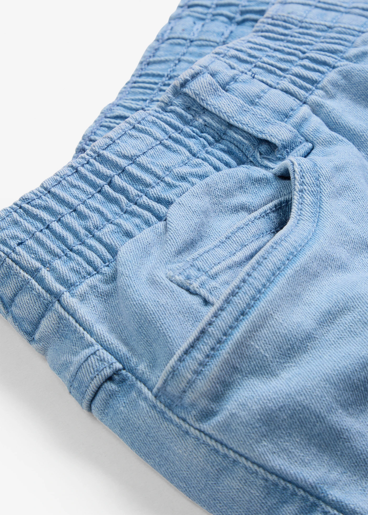 Stretchbermuda (set van 2) • zwart - lichtblauw denim • bonprix online shop
