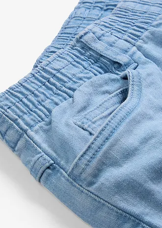 Stretchbermuda (set van 2) • zwart - lichtblauw denim • bonprix online shop