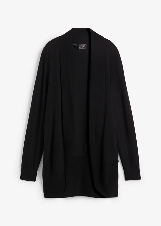 Gilet en maille fine • noir • Boutique bonprix