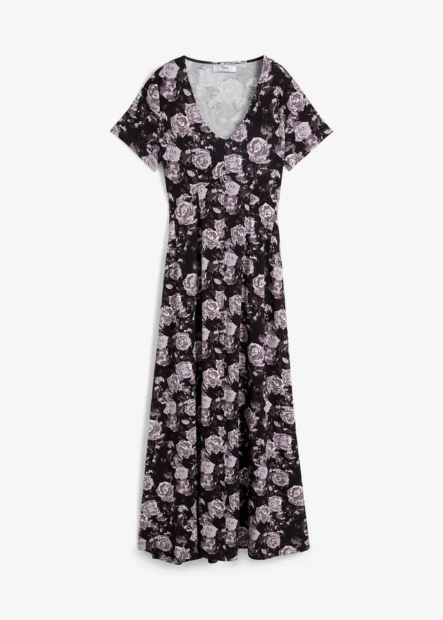 Rochie maxi din material fluid cu viscoză