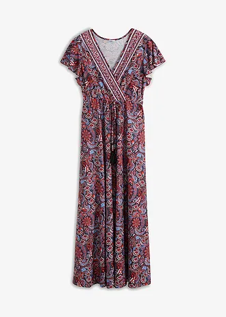 Gedessineerde maxi jurk van jersey