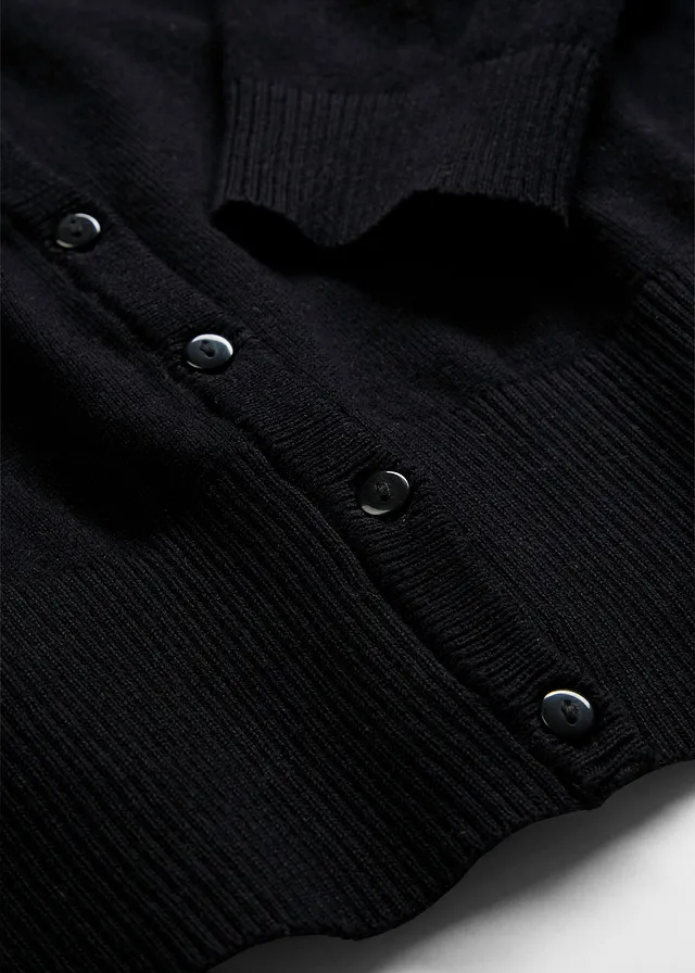 Gilet boutonné en maille fine • noir • product-page.page-title-suffix