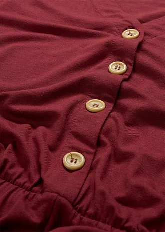 Žerzejový overal ze směsi s viskózou • kaštanově červená • bonprix obchod