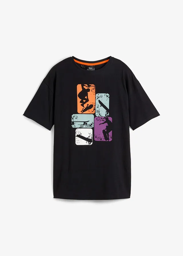 Jongens T-shirt van biologisch katoen • zwart • bonprix online shop