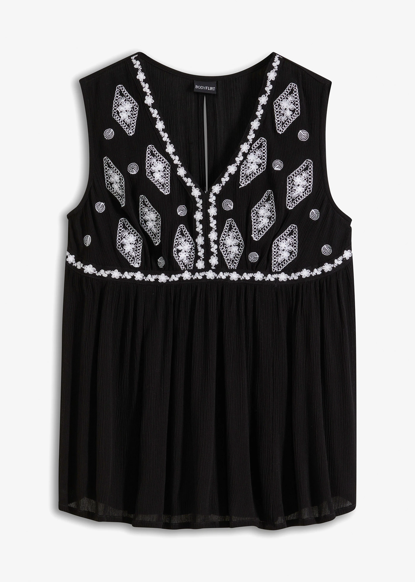 Blouse sans manches en viscose fluide • noir • product-page.page-title-suffix