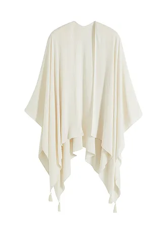 Zomerponcho van viscose