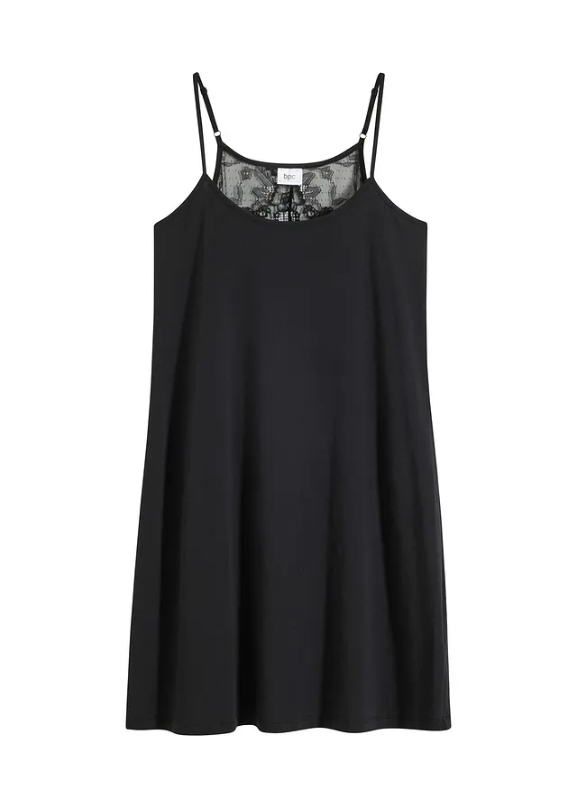 Nočná košeľa s tenkými ramienkami s čipkou na chrbáte Nočná košeľa s tenkými ramienkami s čipkou na chrbáte