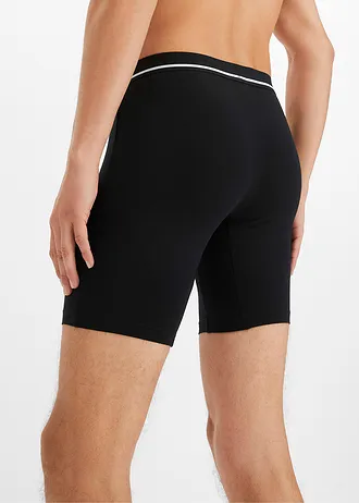 Chilot boxer lung strâmt cu bumbac (set/3 buc.) • negru • magazin bonprix