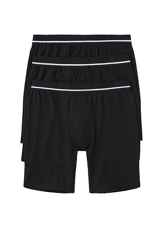 Lot de 3 boxers longs coton • noir • Boutique bonprix