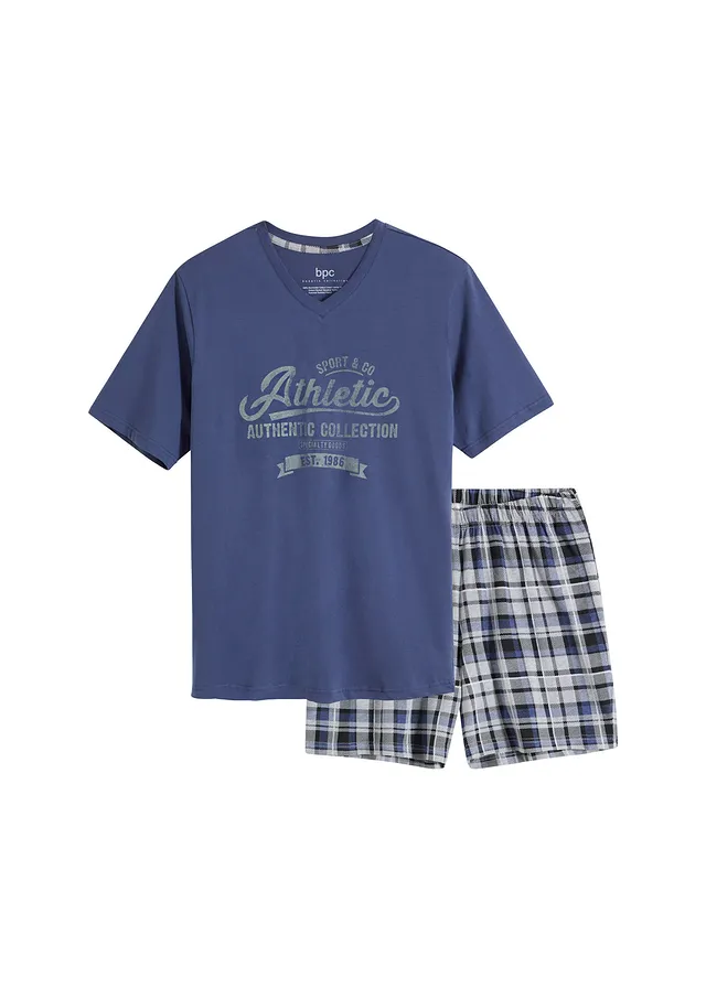 Pijama cu pantaloni scurți cu bumbac