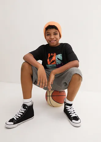 Jongens T-shirt van biologisch katoen • zwart • bonprix online shop