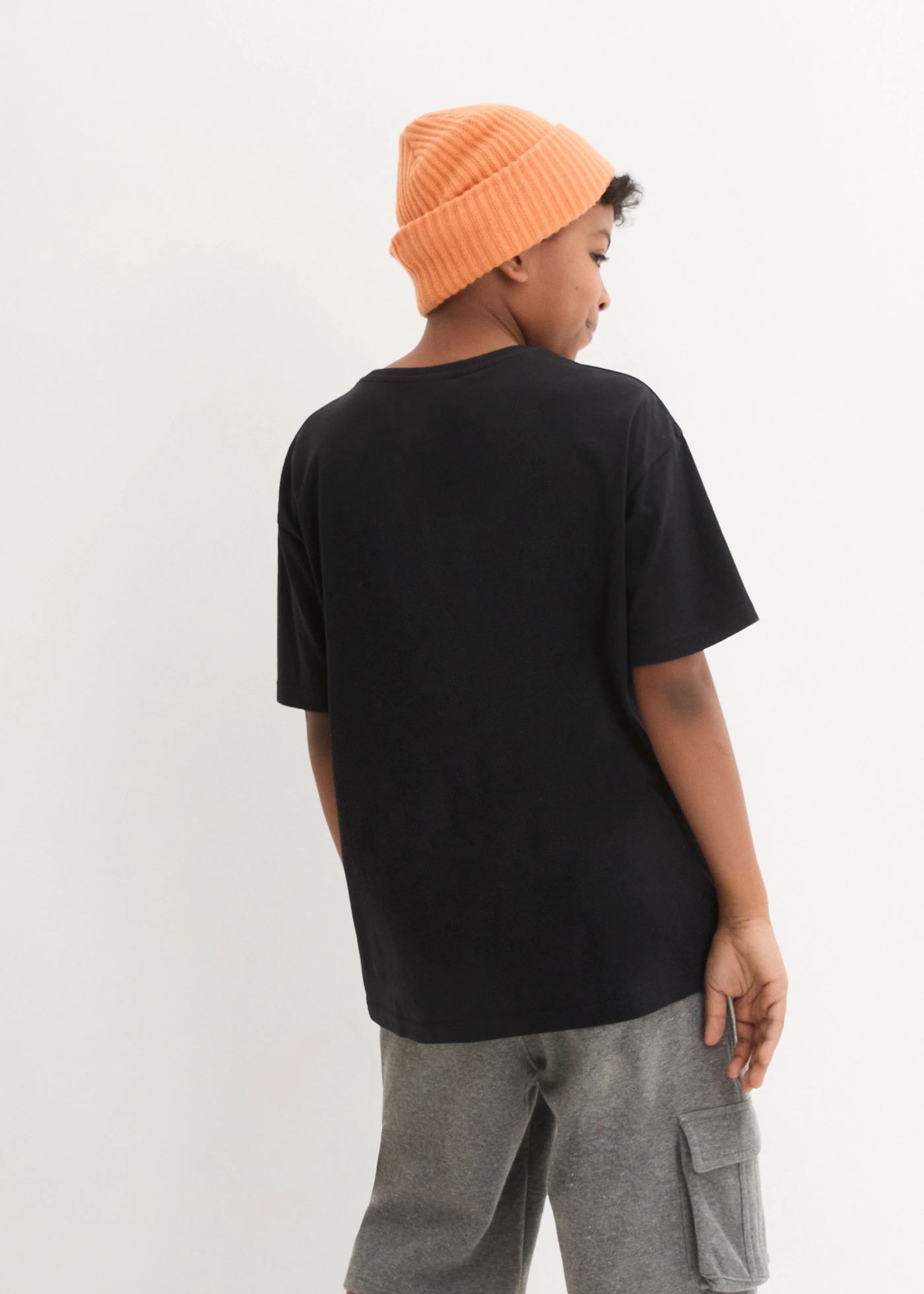 Jongens T-shirt van biologisch katoen • zwart • bonprix online shop