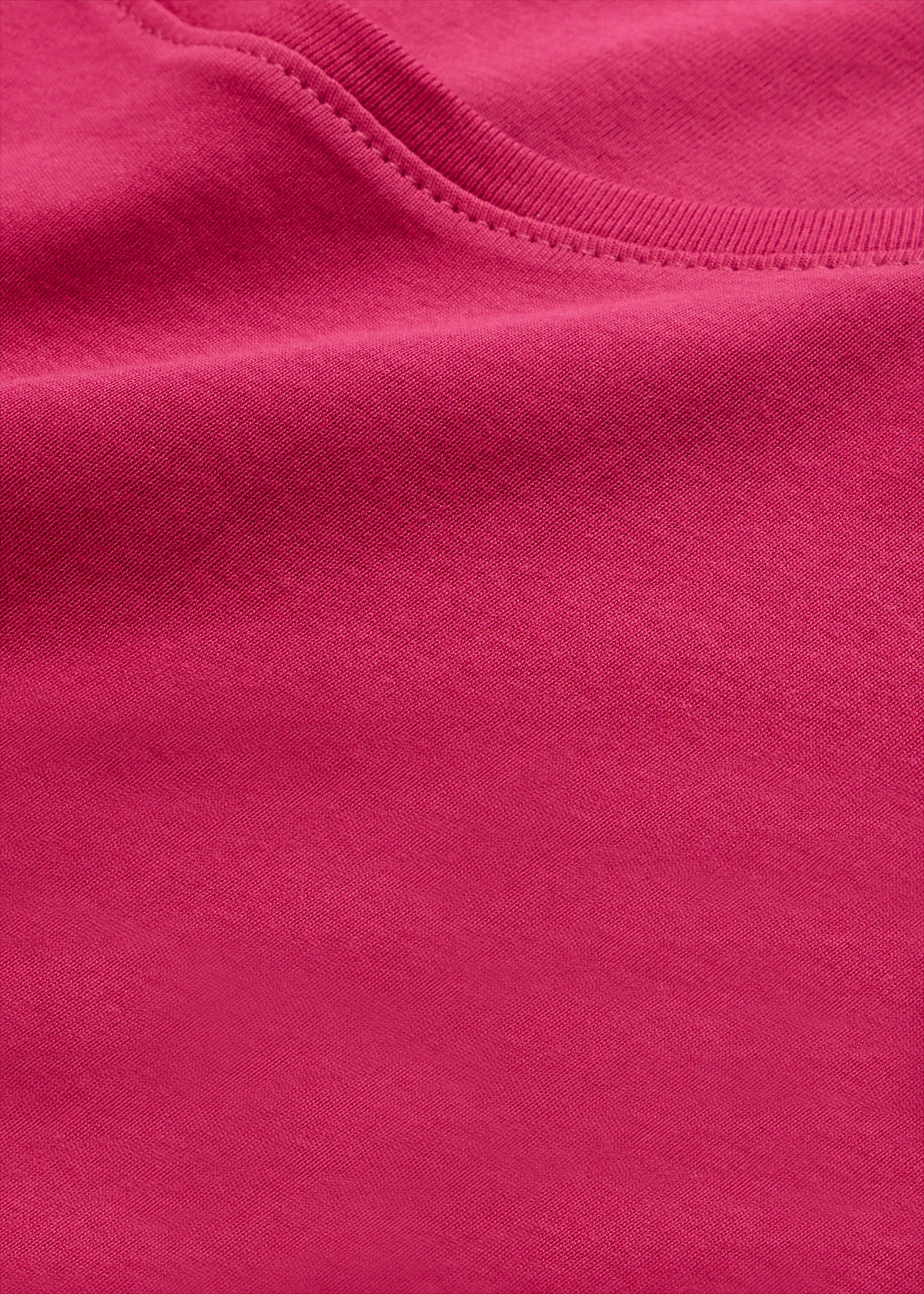 T-shirt manches longues en coton à col rond • magenta • Boutique bonprix