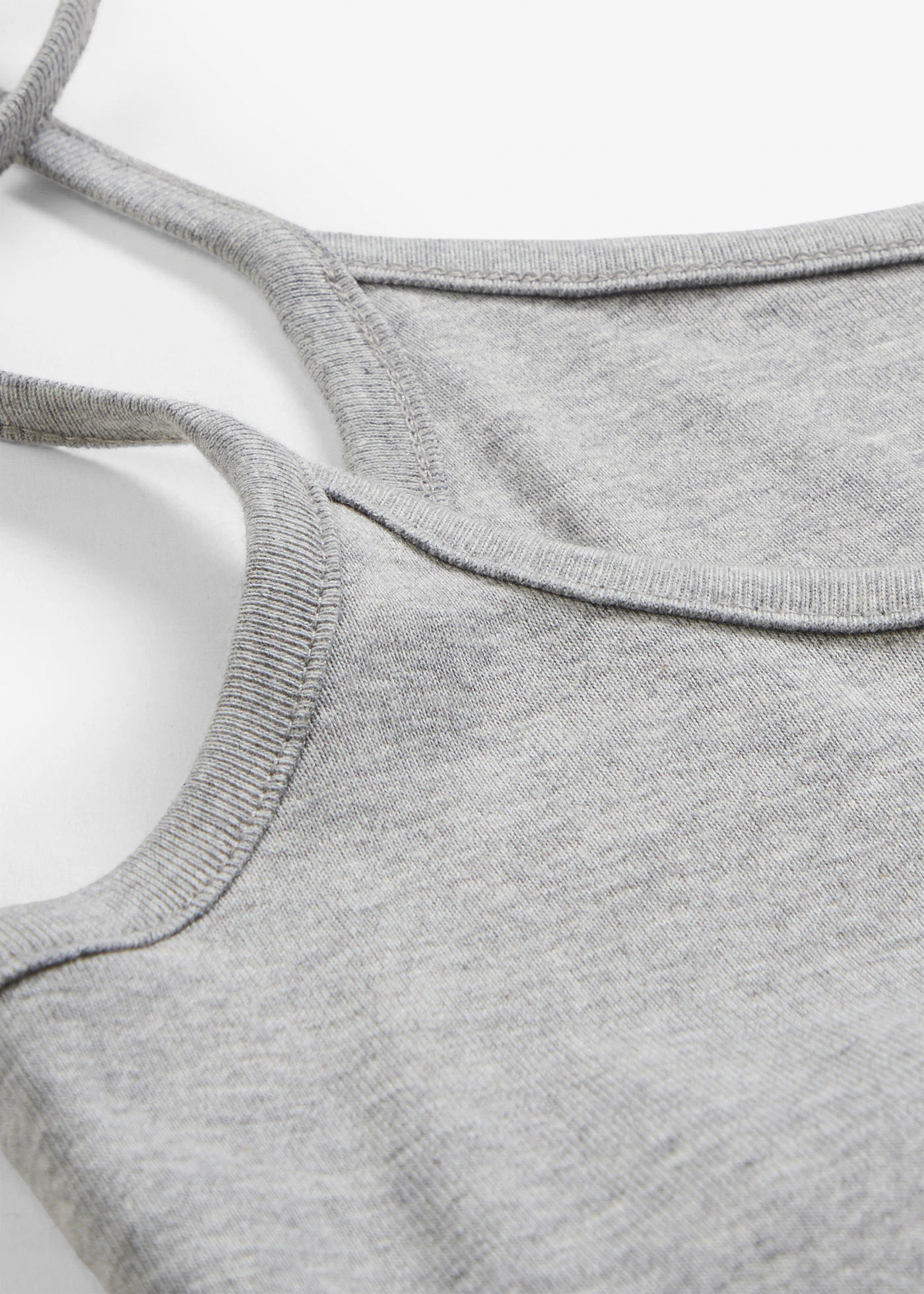 Lot de 3 tops à bretelles spaghetti 100% coton • blanc + gris clair chiné + noir • Boutique bonprix