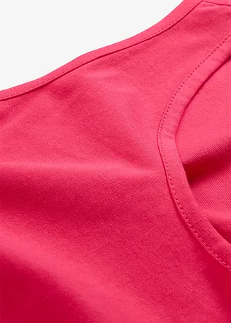 Dlouhý top z čisté bavlny (5 ks v balení) • ibiškově pink + světle šedý melír + bílá + černá + tmavě modrá • bonprix obchod