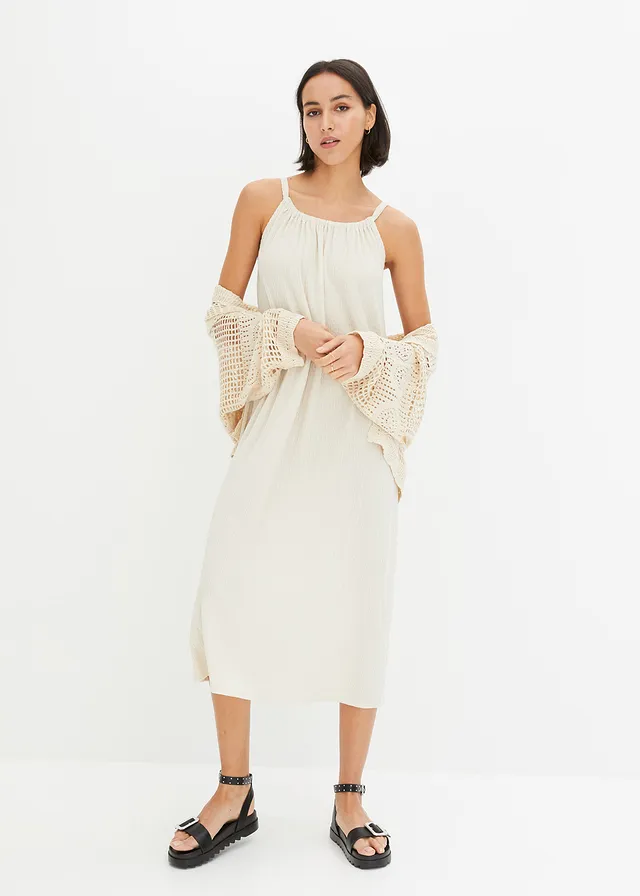 Robe légère à bretelles en crêpe