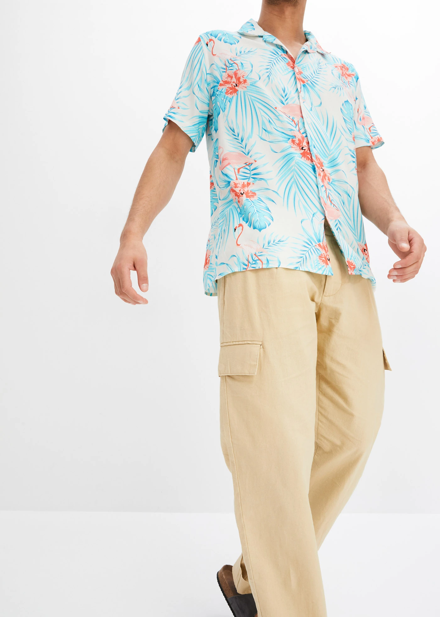 Overhemd met reverskraag en korte mouwen • wolwit • bonprix online shop