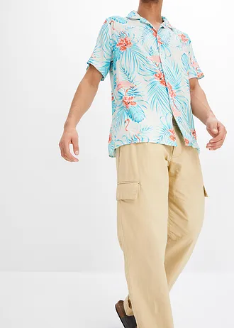 Overhemd met reverskraag en korte mouwen • wolwit • bonprix online shop