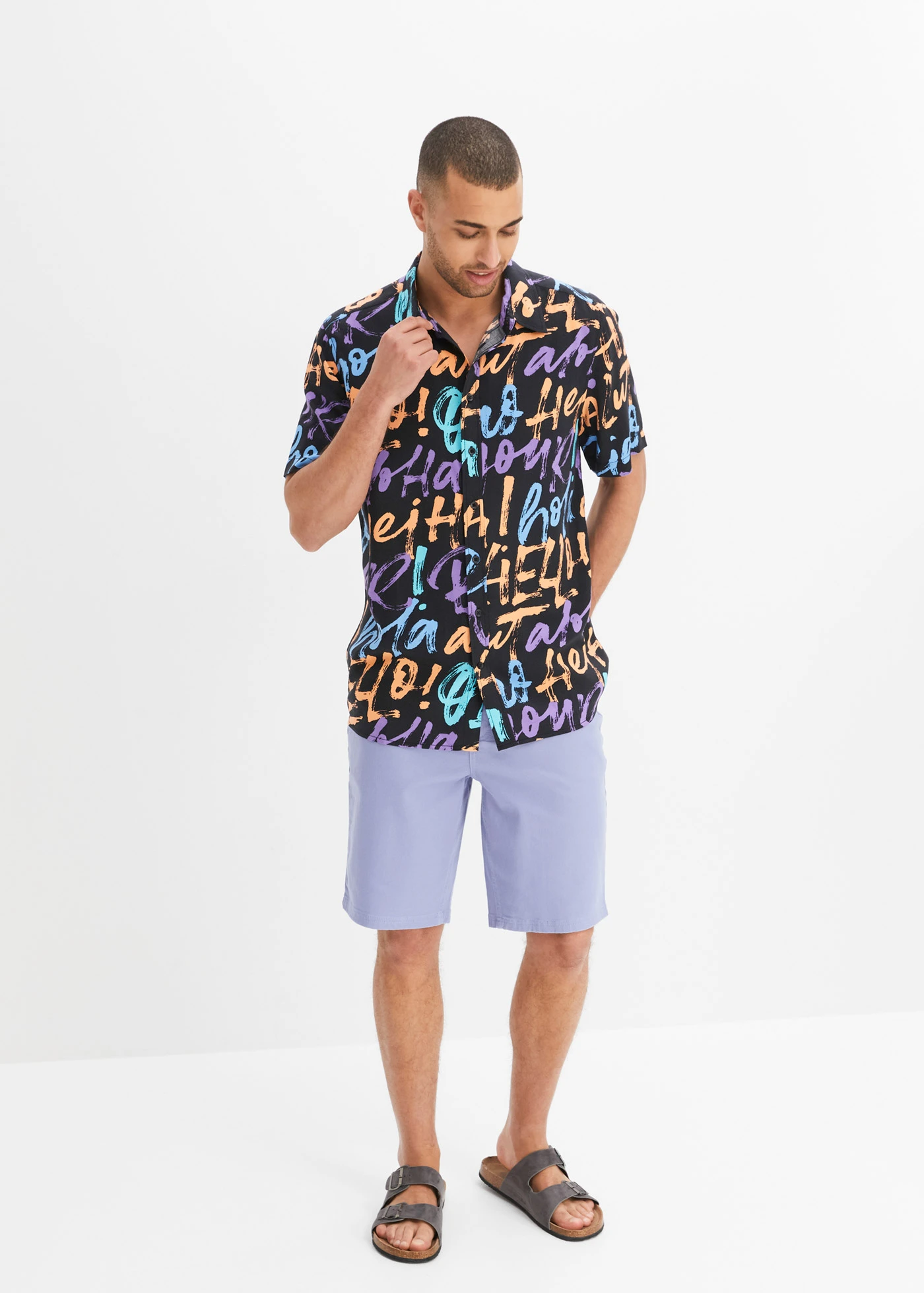 Overhemd met korte mouwen • zwart • bonprix online shop