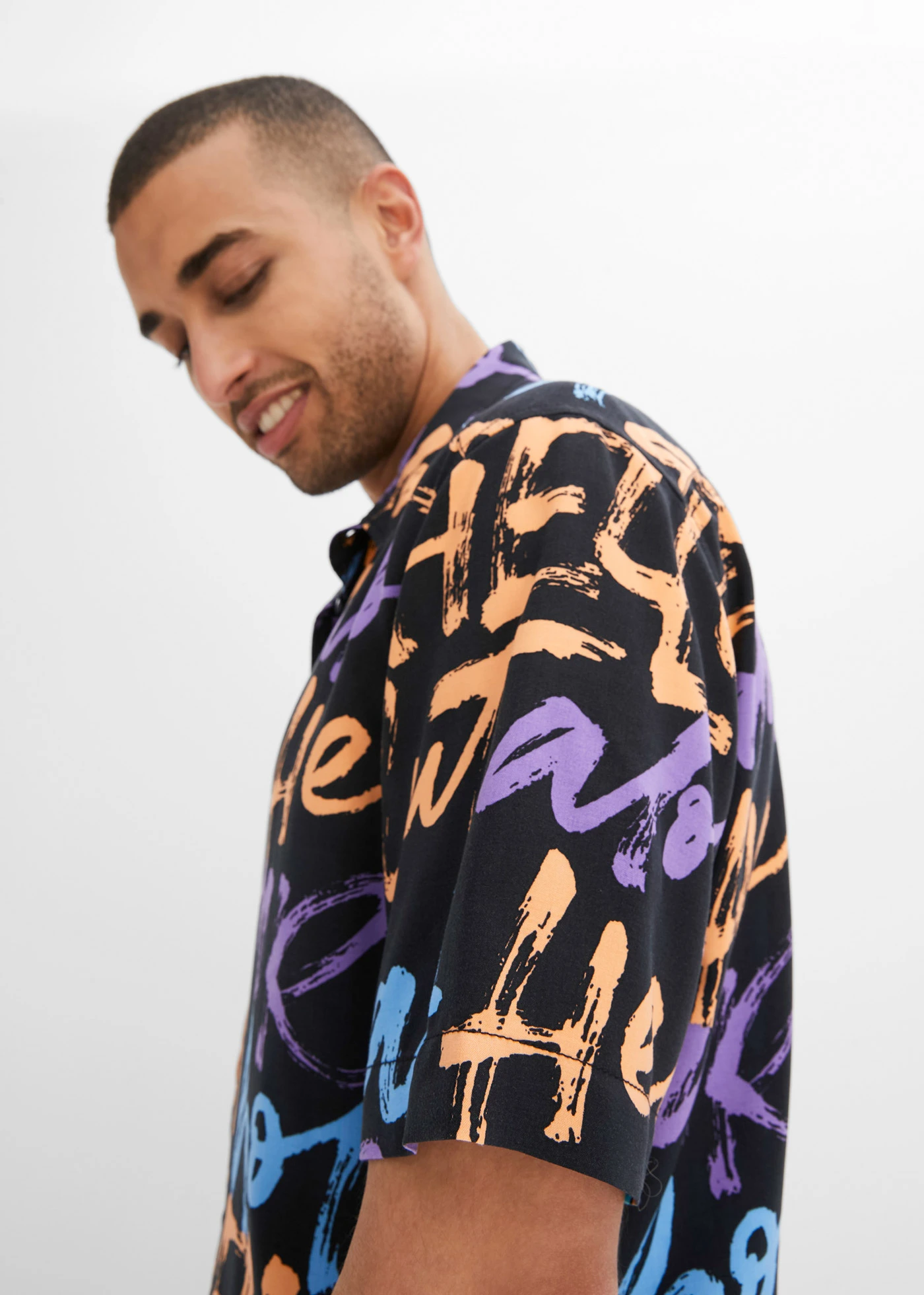 Overhemd met korte mouwen • zwart • bonprix online shop