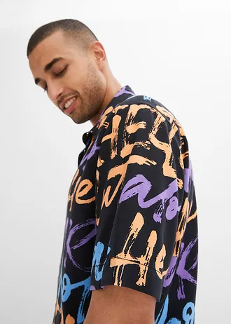 Overhemd met korte mouwen • zwart • bonprix online shop