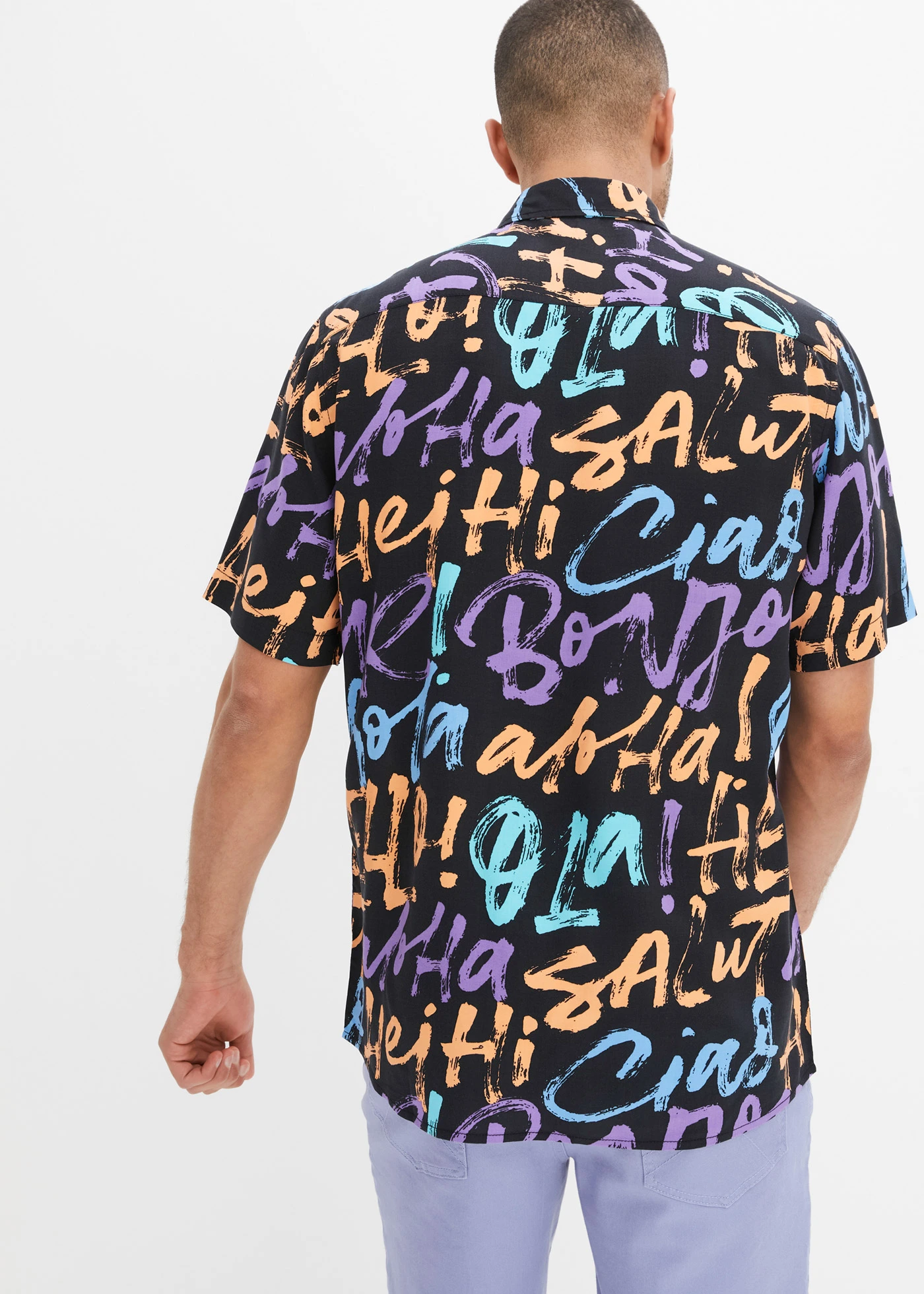 Overhemd met korte mouwen • zwart • bonprix online shop