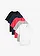 Longshirt (set van 5), Kleur: zwart+hibiscuspink+lichtgrijs gemêleerd+wit+donkerblauw