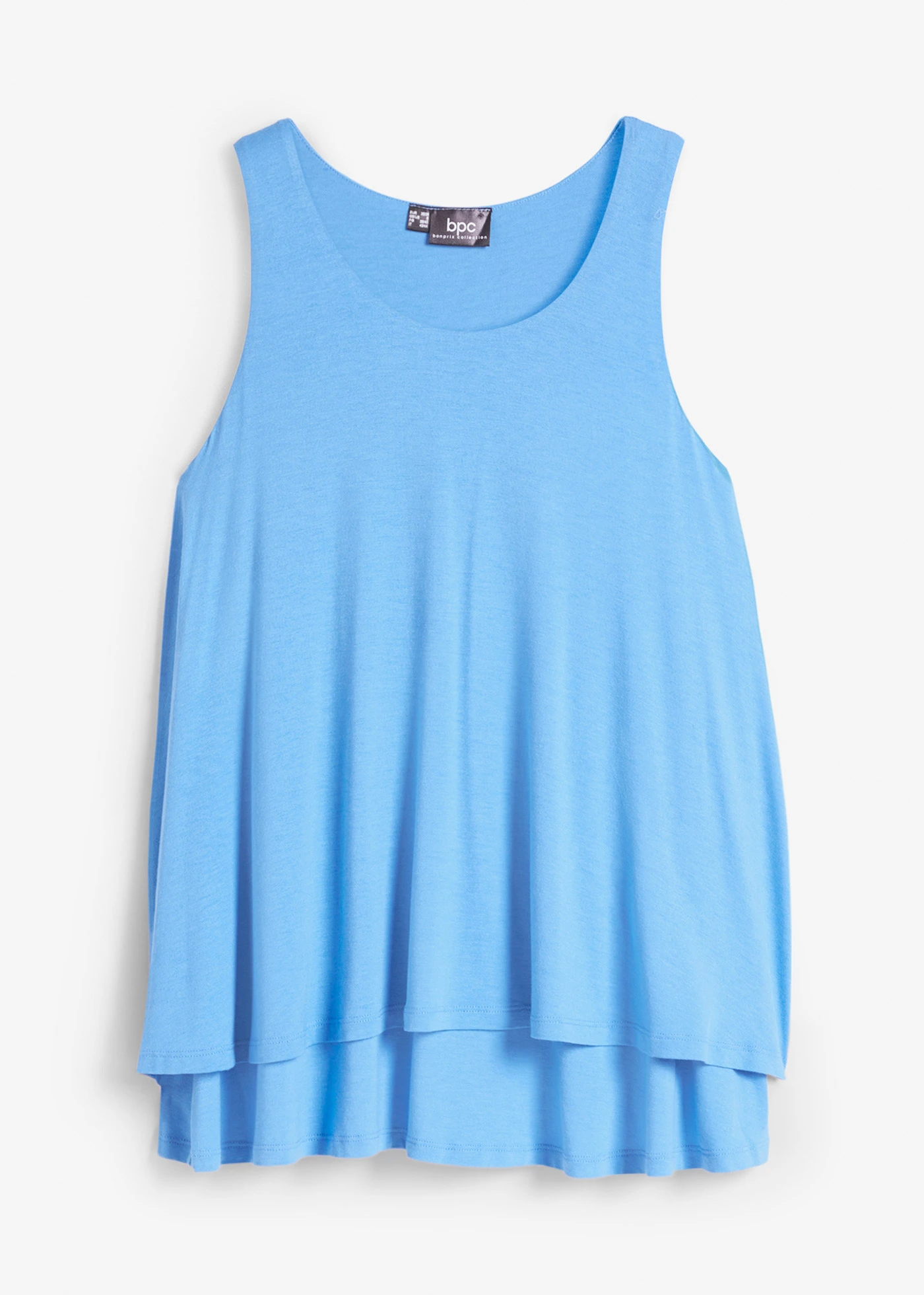 Dubbellaagse top van viscose • briljantblauw • bonprix online shop