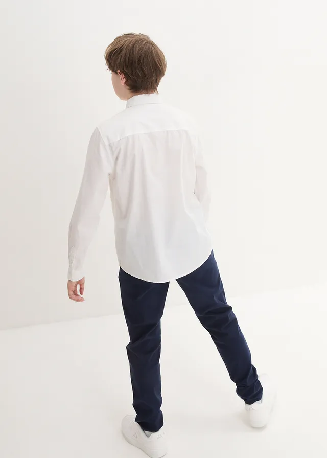 Pantalon chino, chemise manches longues et cravate (ens. 3 pces) • bleu foncé   blanc • product-page.page-title-suffix