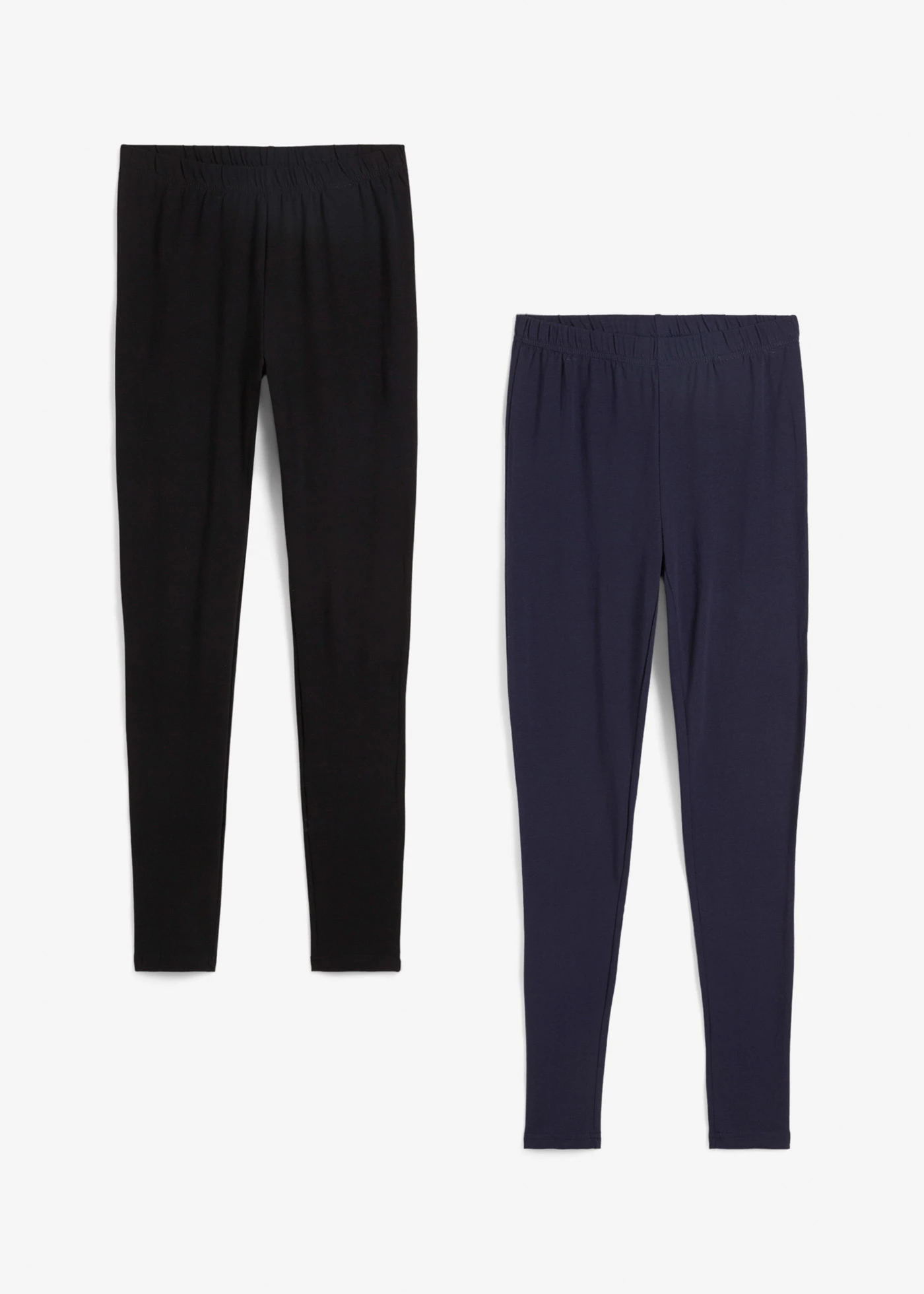 Lot de 2 leggings • bleu foncé + noir • Boutique bonprix