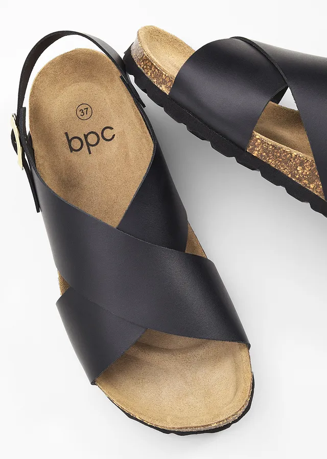 Leren sandalen • zwart • product-page.page-title-suffix