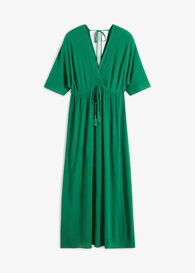 Midi šaty s viazaním z viskózy