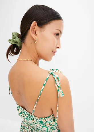 Šaty s potiskem z viskózy • přírodní/zelená/tmavě khaki/hnědozelená s květy • bonprix obchod